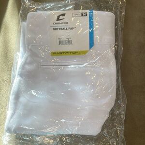 Champion white youth medium softball pant